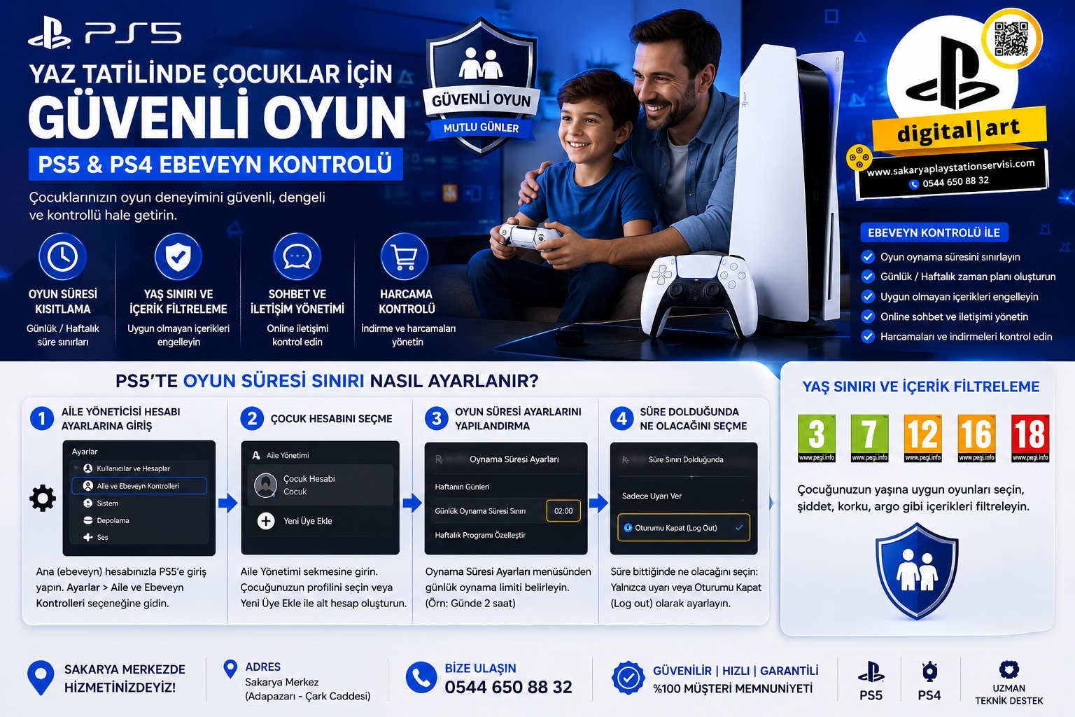 Karne Hediyesi PS5: İlk Kurulum ve Güvenli Hesap Açma Rehberi Yeni bir PlayStation 5 aldınız ve çocuğunuz oynamak için sabırsızlanıyor! | Sakarya PlayStation tamiri, Adapazarı, Serdivan, Yazlık, Erenler, Hendek, Akyazı, Geyve konsol servisi
