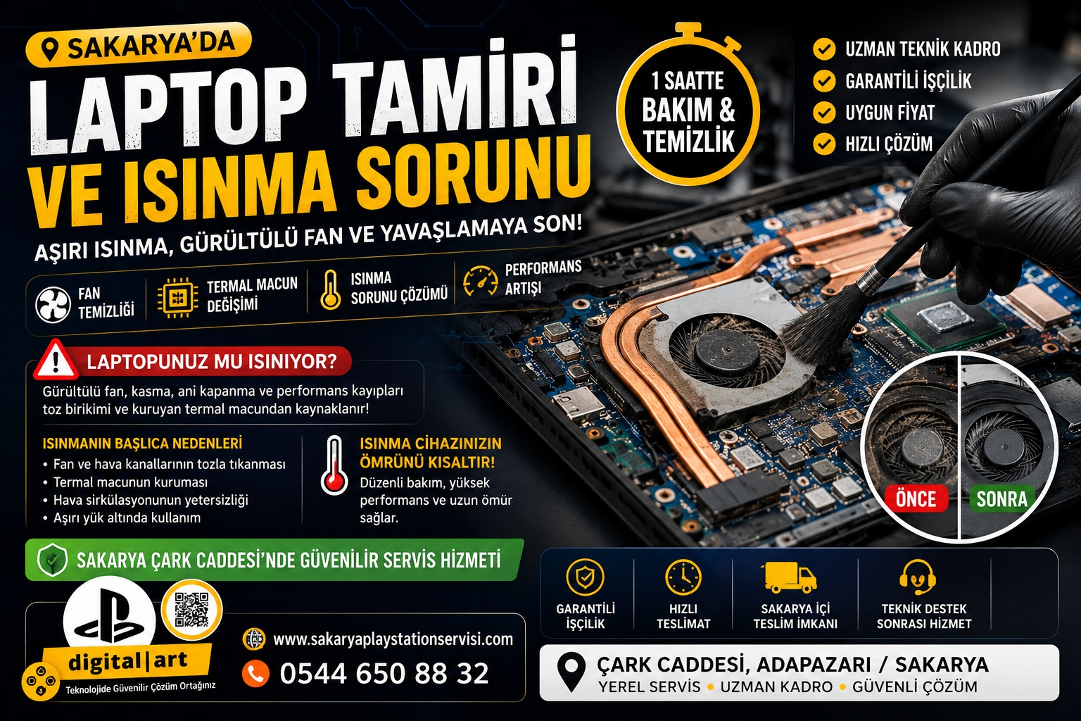 Laptop Isınma Sorunu ve Fan Temizliği: Sakarya'da Laptop Tamiri Laptop içi açılarak fan temizliği ve termal macun yenilenmesi. | Sakarya PlayStation tamiri, Adapazarı, Serdivan, Yazlık, Erenler, Hendek, Akyazı, Geyve konsol servisi